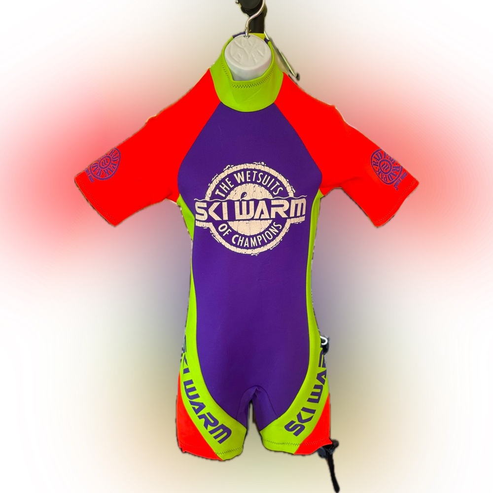 Vintage 90’s Surfer House Neon Rad Pak Ski Warm Wetsuit Size Small